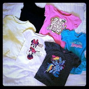 6 girls 3T t-shirts